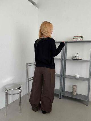 Basic Cotton Plain Long Pants
