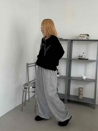 Effortless Chic Wide Cotton Plain Long Pants