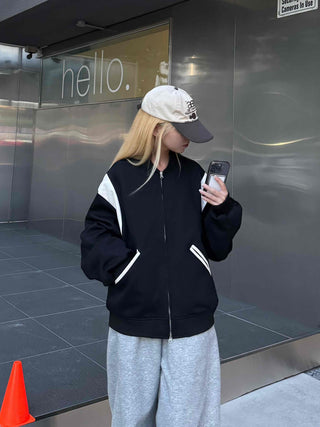 Daily Varsity Plain Basic Zip-up