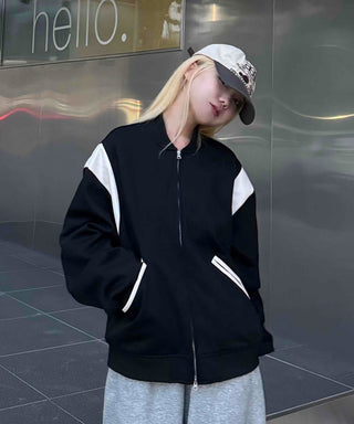 Daily Varsity Plain Basic Zip-up