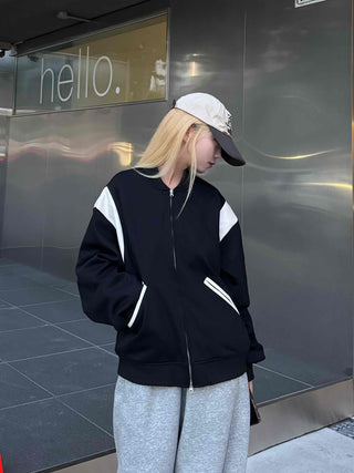 Daily Varsity Plain Basic Zip-up