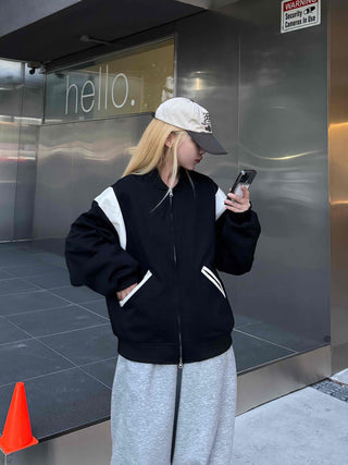 Daily Varsity Plain Basic Zip-up