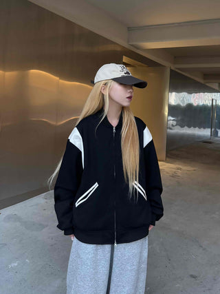 Daily Varsity Plain Basic Zip-up