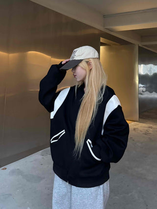 Daily Varsity Plain Basic Zip-up