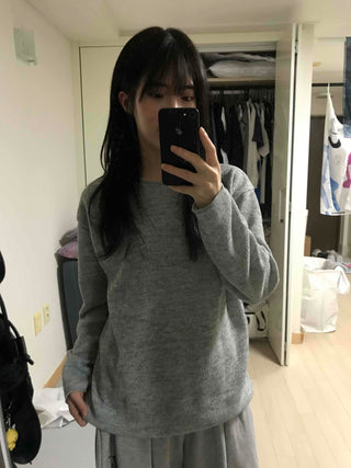 Basic Transitional Cotton Round Neck Knit