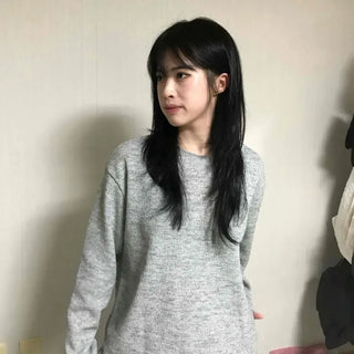 Basic Transitional Cotton Round Neck Knit