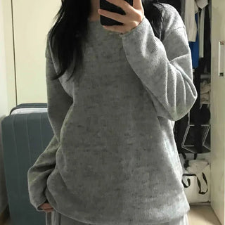 Basic Transitional Cotton Round Neck Knit