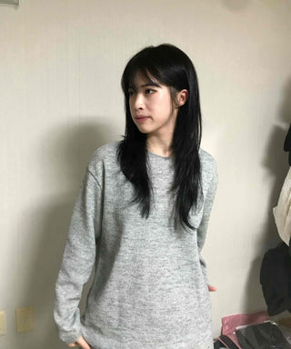 Basic Transitional Cotton Round Neck Knit
