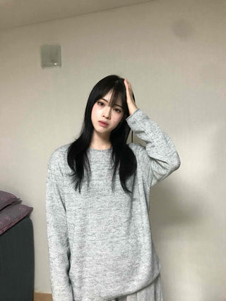 Basic Transitional Cotton Round Neck Knit