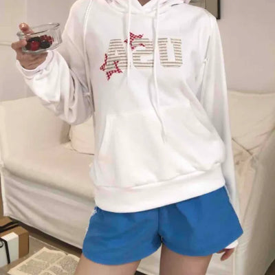 Retro Hip French Cotton Dot Hoodie