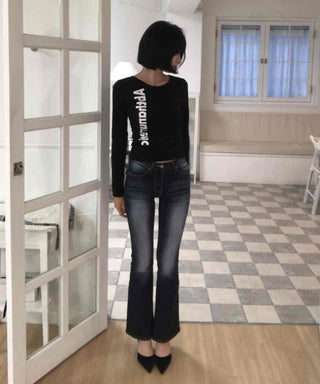 Basic Y2K Cotton Long Sleeve T-shirt