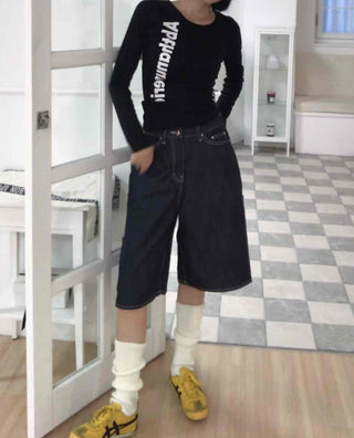 Basic Y2K Cotton Long Sleeve T-shirt