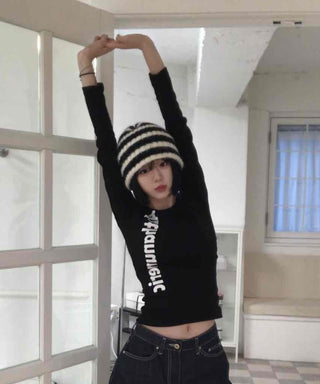 Basic Y2K Cotton Long Sleeve T-shirt