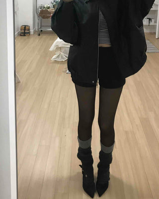 Effortless Chic Autumn Shirt Collar Leather Jacket