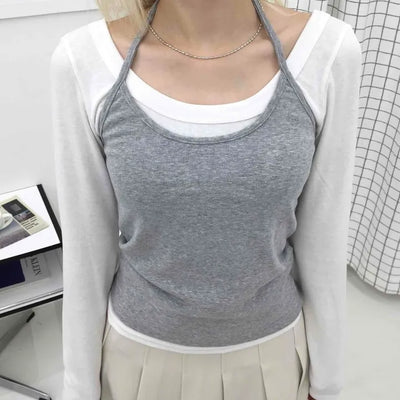 Slim Fit SpringAutumn Long Sleeve T-shirt Set