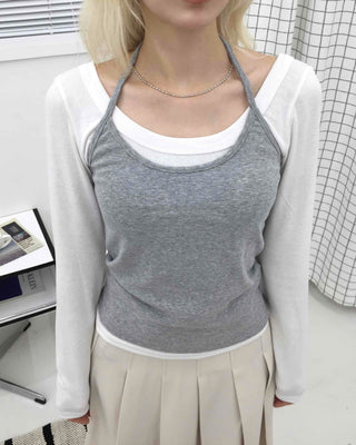 Slim Fit SpringAutumn Long Sleeve T-shirt Set