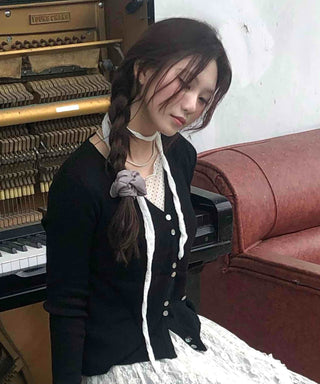 Plain Cotton Cardigan for Date Look