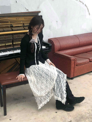 Plain Cotton Cardigan for Date Look