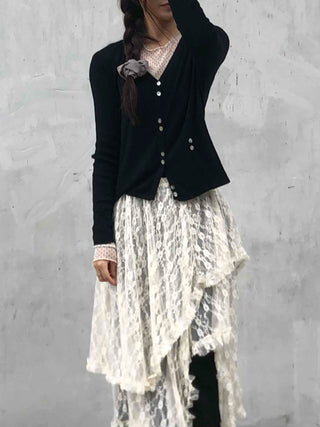 Plain Cotton Cardigan for Date Look