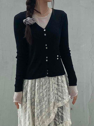 Plain Cotton Cardigan for Date Look