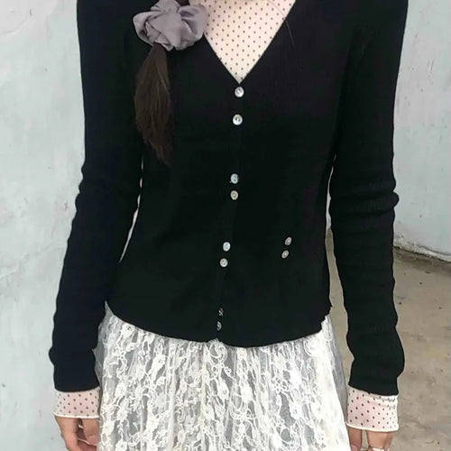 Plain Cotton Cardigan for Date Look