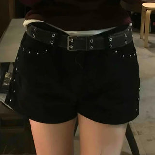 Minimal Studded Skinny Shorts