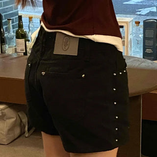 Minimal Studded Skinny Shorts