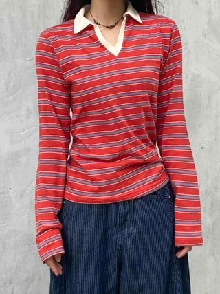 Minimal Stripe Autumn Long Sleeve T-shirt