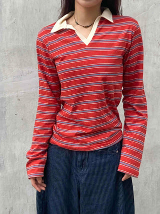 Minimal Stripe Autumn Long Sleeve T-shirt
