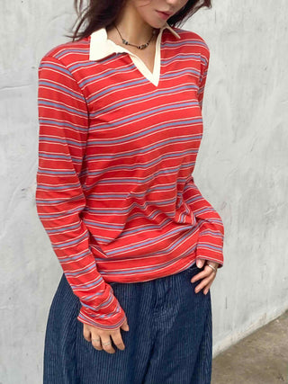 Minimal Stripe Autumn Long Sleeve T-shirt