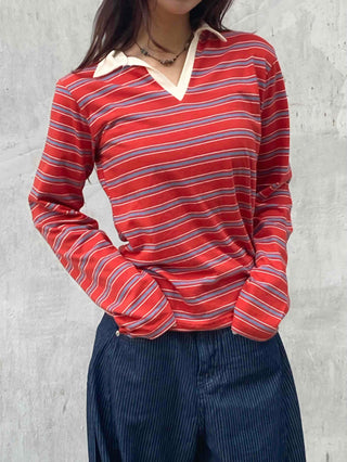 Minimal Stripe Autumn Long Sleeve T-shirt