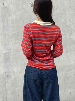 Minimal Stripe Autumn Long Sleeve T-shirt