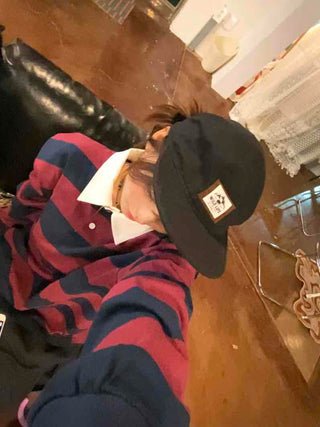 Simple Trendy Cotton Striped Oversized Long Sleeve T-shirt