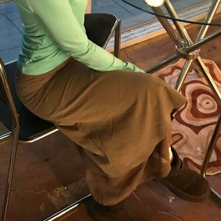 Clean Chiffon Layered Long Skirt