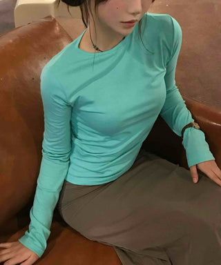 Natural Slim Fit SpringAutumn Long Sleeve T-shirt