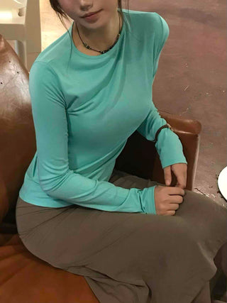 Natural Slim Fit SpringAutumn Long Sleeve T-shirt