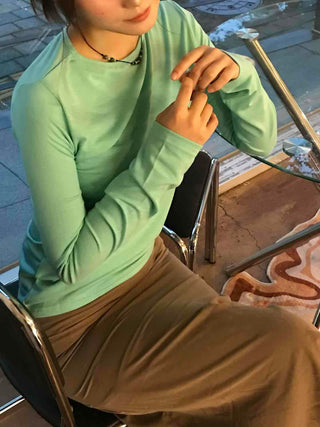 Natural Slim Fit SpringAutumn Long Sleeve T-shirt