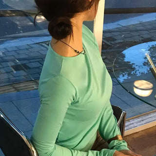 Natural Slim Fit SpringAutumn Long Sleeve T-shirt