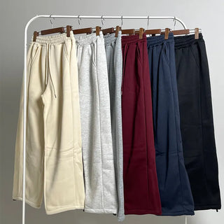 Ellie Two-way String Tracksuit Pants Fleece-lined Daily Basic Tracksuit