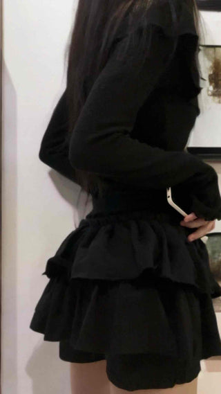 Lovely Wavy Frill Long Sleeve T-shirt