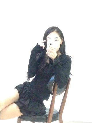 Lovely Wavy Frill Long Sleeve T-shirt