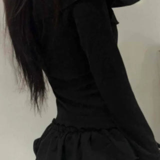 Lovely Wavy Frill Long Sleeve T-shirt