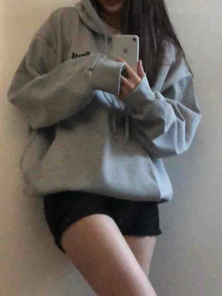 Statue Lettering Loose Fit Hoodie