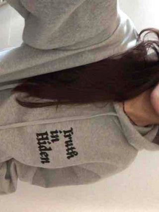 Statue Lettering Loose Fit Hoodie