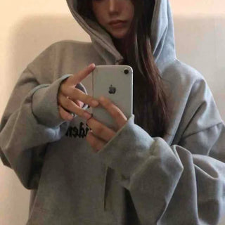 Statue Lettering Loose Fit Hoodie