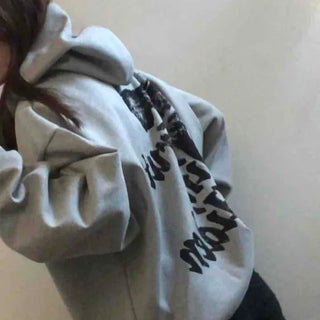 Statue Lettering Loose Fit Hoodie