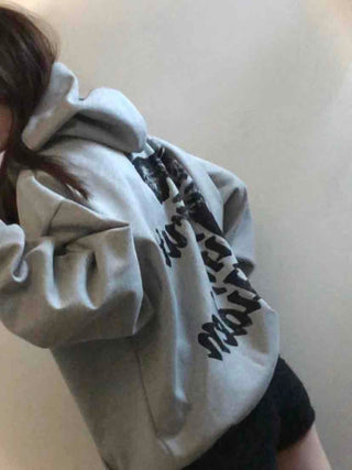 Statue Lettering Loose Fit Hoodie