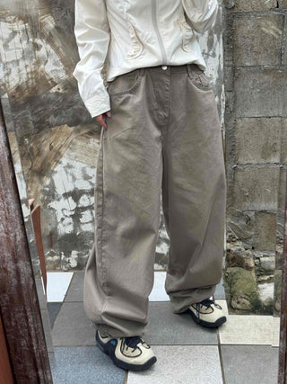 Minimalist Pants Balloon Fit Wide Long Pants