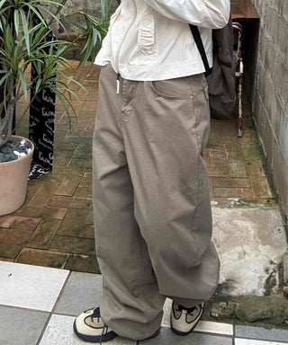 Minimalist Pants Balloon Fit Wide Long Pants