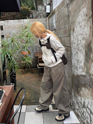 Minimalist Pants Balloon Fit Wide Long Pants